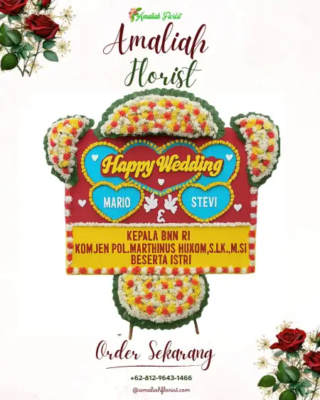 Papan Bunga Pernikahan Mekikis